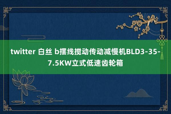 twitter 白丝 b摆线搅动传动减慢机BLD3-35-7.5KW立式低速齿轮箱