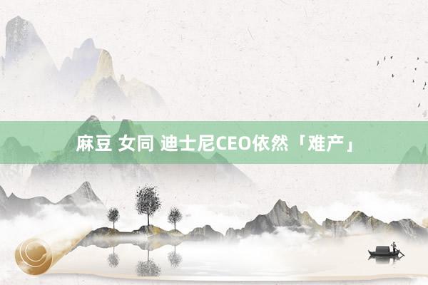 麻豆 女同 迪士尼CEO依然「难产」