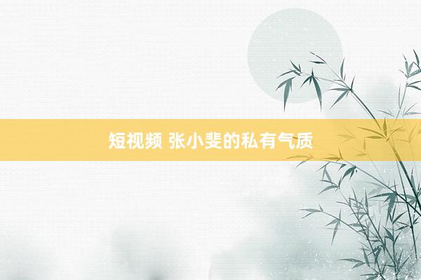 短视频 张小斐的私有气质
